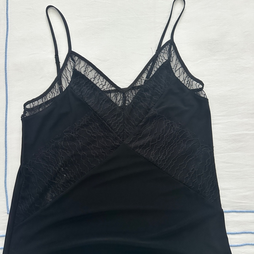 White House Black Market Black Lace Chemise